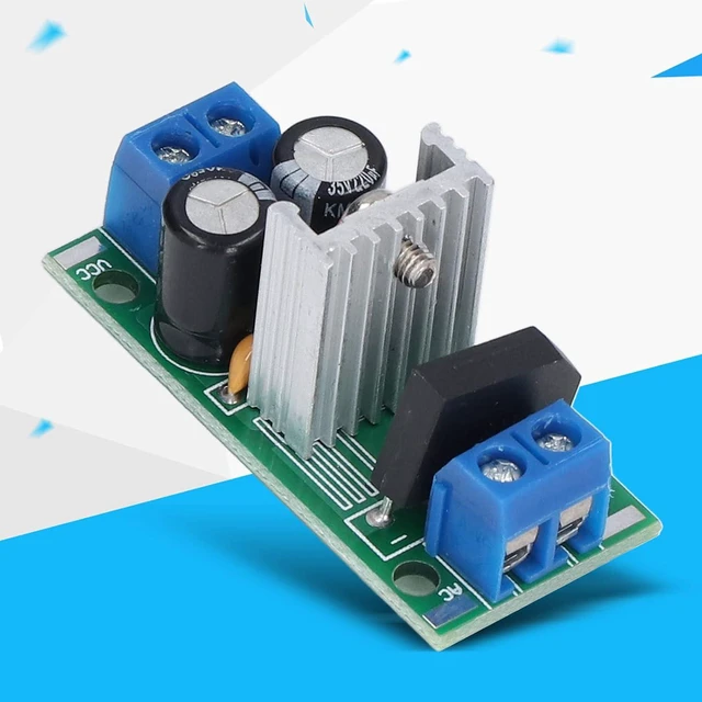 Alt view image 3 of 6 - WALFRONT Power Converters DC AC 3 Terminal Variable Power Supply with 3A Rectifier Bridge 12V LM7812