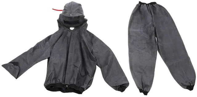Main image of WALFRONT Protective Sandblasting Suit, Rubber Cloth, Full Body Water Proof Overalls with Arc Shaped Design for Construction and Outdoor Work
