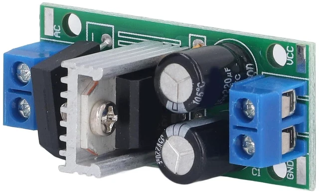 Alt view image 5 of 6 - WALFRONT Power Converters DC AC 3 Terminal Variable Power Supply with 3A Rectifier Bridge 12V LM7812