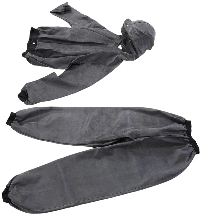 Alt view image 4 of 6 - WALFRONT Protective Sandblasting Suit, Rubber Cloth, Full Body Water Proof Overalls with Arc Shaped Design for Construction and Outdoor Work