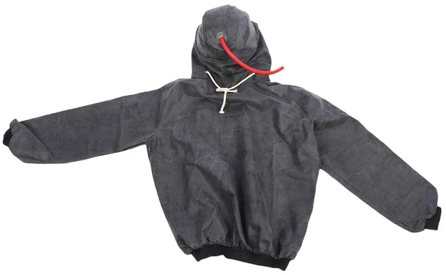 Alt view image 6 of 6 - WALFRONT Protective Sandblasting Suit, Rubber Cloth, Full Body Water Proof Overalls with Arc Shaped Design for Construction and Outdoor Work