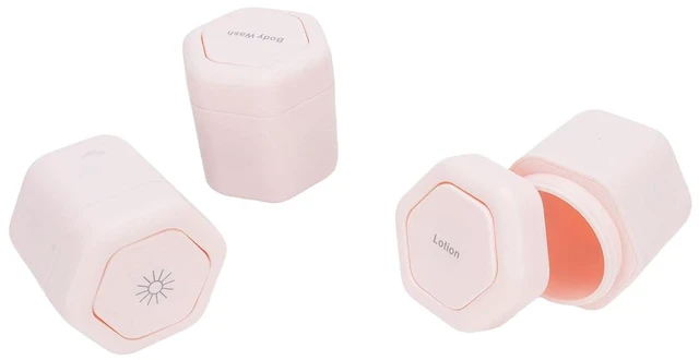 Alt view image 4 of 6 - WALFRONT Leak Proof Wide Mouth Magnetic Travel Jars, Premium Plastic Designed for Body Wash and Lotion for Travel Enthusiasts
