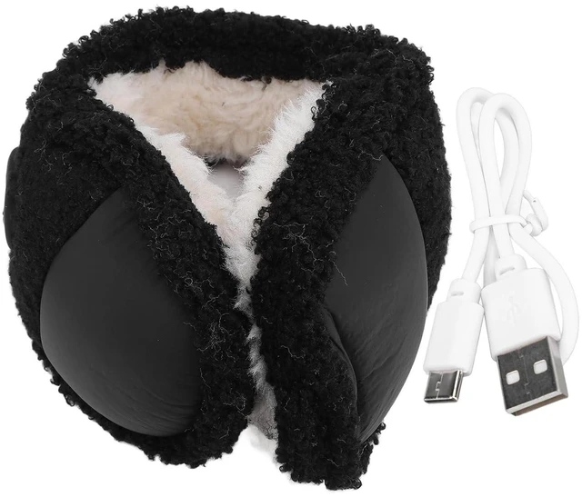 Alt view image 6 of 6 - Walfront Rechargeable Electric Ear Warmer with Soft Plush Lining, 3 Heating Levels, Foldable Design for Men and Women Outdoors and Indoors
