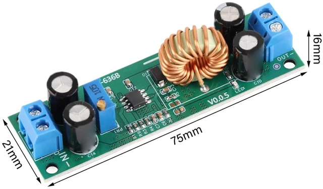 Alt view image 4 of 5 - WALFRONT DC Step Down Converter Module, Adjustable Power Supply 1.25 to 30V, 10A Current, for Lithium Battery Charging and Low Voltage Systems