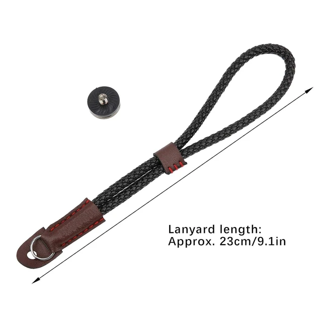 Alt view image 4 of 6 - Walfront Camera Wrist Strap PU Leather Hand Strap with Adjustable 1/4inch Screw for Action Cameras and Stabilizers By Photographers