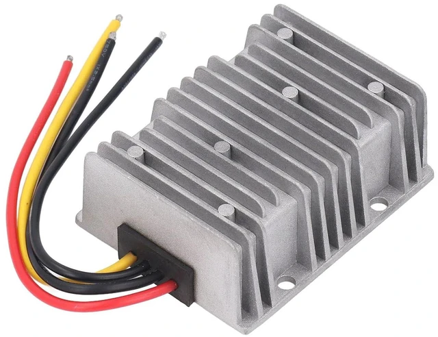 Alt view image 4 of 6 - WALFRONT Non Isolated Power Converter, Die Cast Aluminum, Reliable Voltage Regulation 36V48V to 13.8V 30A for Vehicles Security Systems