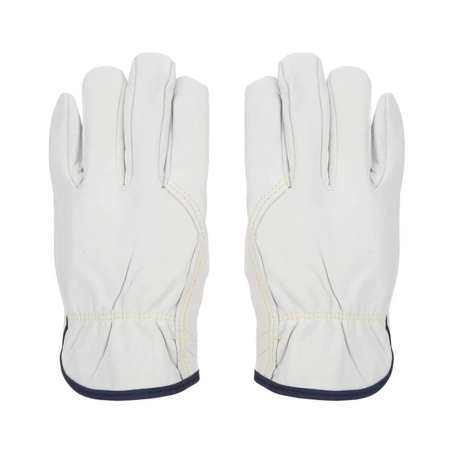 Alt view image 6 of 6 - Walfront Sheepskin Glove, Welding Driver Protection, Glove for Men with Anti skid Heat Insulation Seamless Index Finger for Welding Cutting Metal Stamping