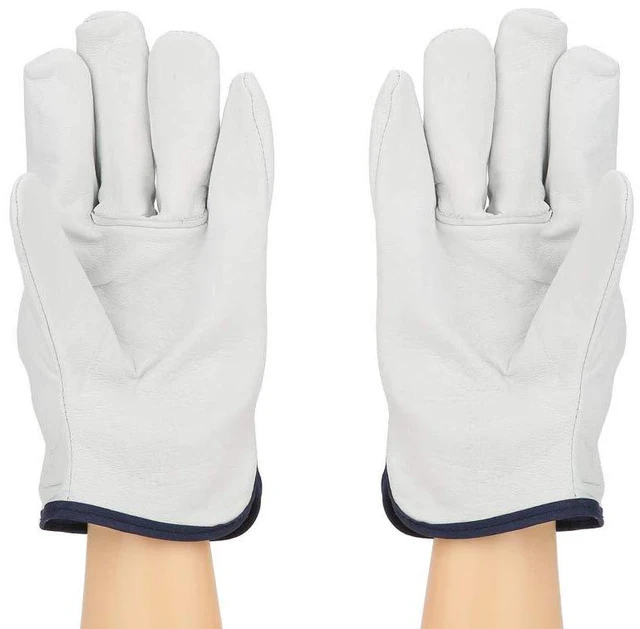 Main image of Walfront Sheepskin Glove, Welding Driver Protection, Glove for Men with Anti skid Heat Insulation Seamless Index Finger for Welding Cutting Metal Stamping