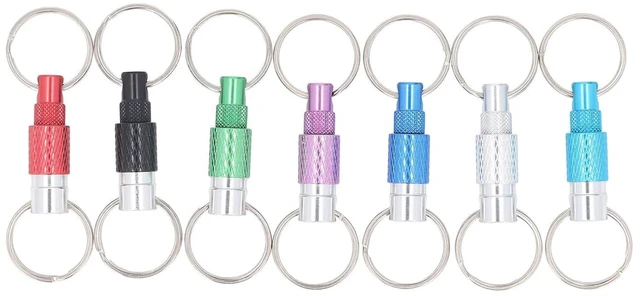 Main image of Walfront 7PCS Detachable Pull Apart Key Rings Set Colorful Keychain Aluminum Alloy Coupler Keyrings for Men and Women