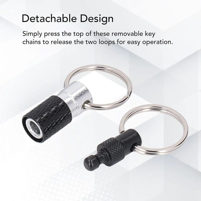 Alt view image 2 of 6 - Walfront 7PCS Detachable Pull Apart Key Rings Set Colorful Keychain Aluminum Alloy Coupler Keyrings for Men and Women