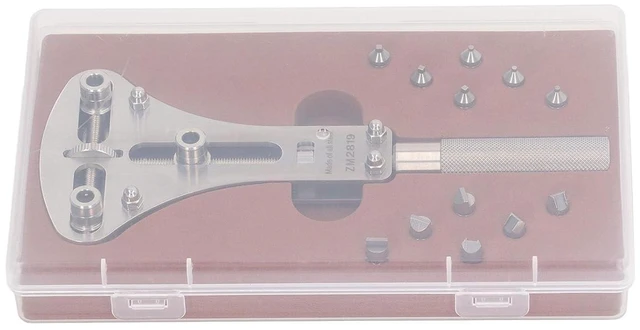 Alt view image 5 of 6 - 3 Point Back Watch Cases Opener Kit Battery Replacement and Movement Holder Stainless Steel Watch Repair Tool