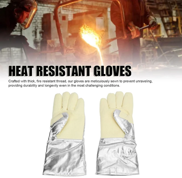 Alt view image 6 of 6 - Walfront Heat Resistants Gloves Safety Work Gloves 500 High Temperature Gloves Anti Scald Reinforced Thumb Work Gloves