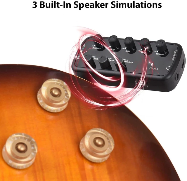 Alt view image 6 of 6 - Headphone Bass Amplifier Portable Headphone Amp Mini Plug Guitar Amplifier Electric Guitar Bass Amp (Guitar)