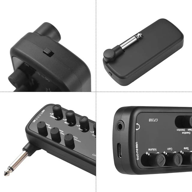Alt view image 6 of 6 - Headphone Bass Amplifier Portable Headphone Amp Mini Plug Guitar Amplifier Electric Guitar Bass Amp (Bass)