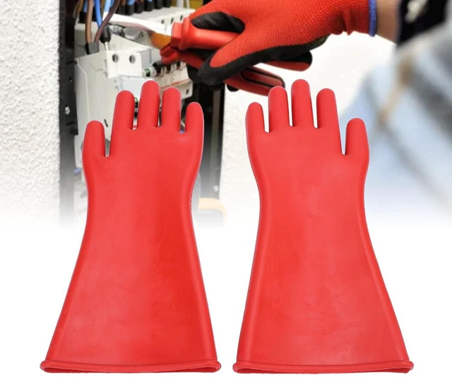 Alt view image 2 of 6 - Walfront 12KV High Voltage Electrical Insulated Rubber Gloves Safety Protective Work Gloves Electrician for Water proof Tasks