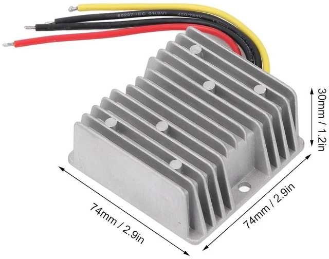 Alt view image 2 of 6 - DC Voltage Reducer Step Down Converter Power Supply Regulator Water Proof Transformer Module 72V(30V90V) to 12V5A 60W