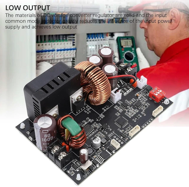 Alt view image 6 of 6 - DC Voltage Converter Regulator Module Adjustable Power Supply Converter Board 6-70V to 0-60V 20A 1200W Fixed Output
