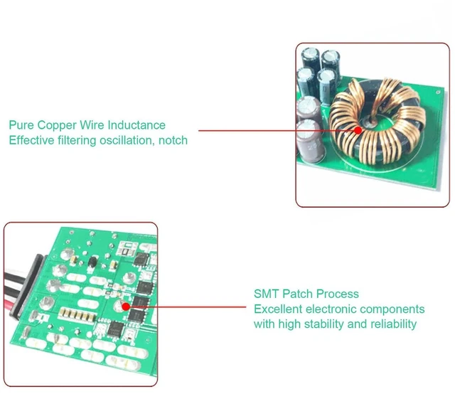 Alt view image 3 of 6 - DC Voltage Reducer Step Down Converter Power Supply Regulator Water Proof Transformer Module 72V(30V90V) to 12V5A 60W