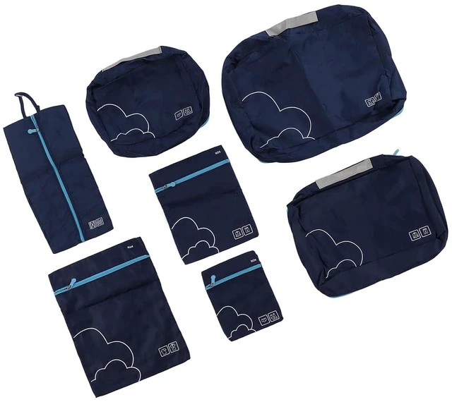 Alt view image 4 of 6 - 7Piece Packing Cubes Set Luggage Packing Bags, Travel Luggage Bags, Travel Cubes for Accessories, Organizers and