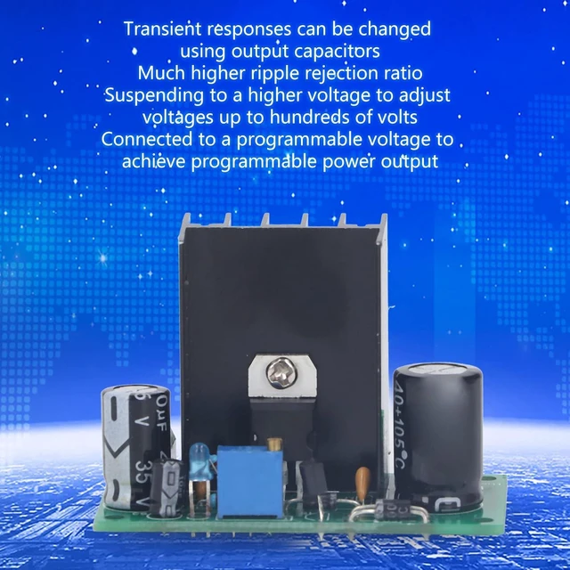 Alt view image 4 of 6 - LM317 Adjustable Voltage Regulator Power Regulator Board Transient Response Adjustment DC5~35V AC6~25V to DC1.25-30V Output
