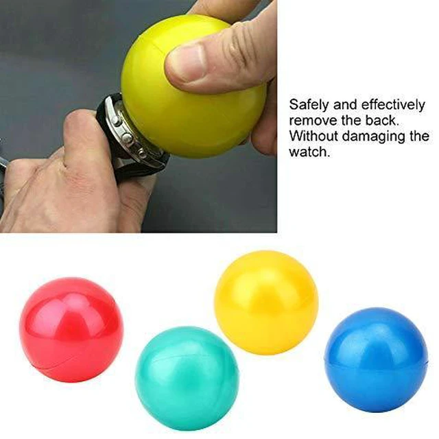 Alt view image 5 of 6 - Watch Back Case Remover Tool 4PCs Watch Case Opening Ball Soft Flexible Design Viscous Friction Rubber Watchmaking Tool (7.3CM)