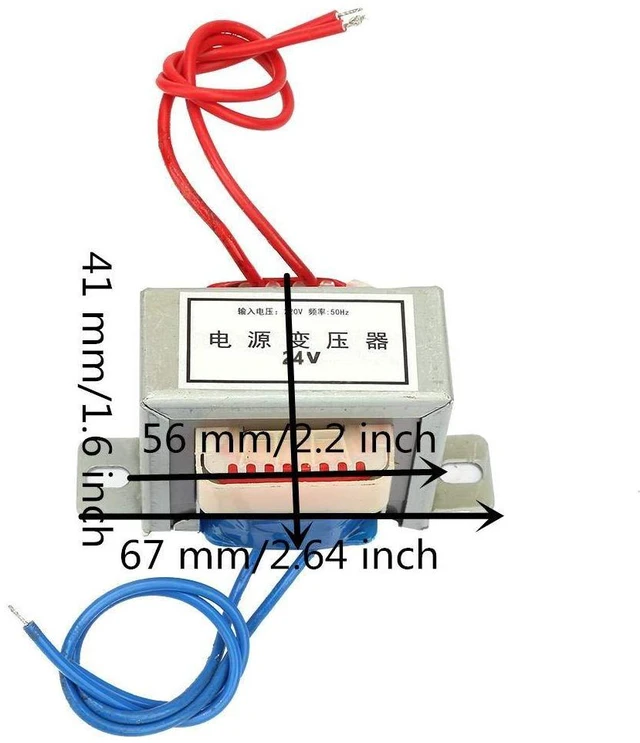 Alt view image 5 of 6 - 24V Step Down Voltage Converter Power Transformer AC 220V to 12V/24V Output Voltage(24V)