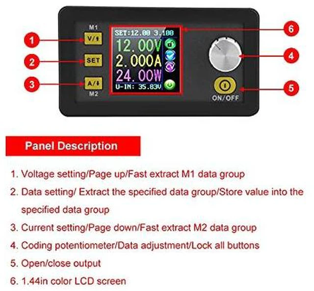 Alt view image 5 of 6 - Power Module + Converter Display Module Walfront Digital Programmable Converter LCD Display Constant Voltage Current Converter(DPS5020)