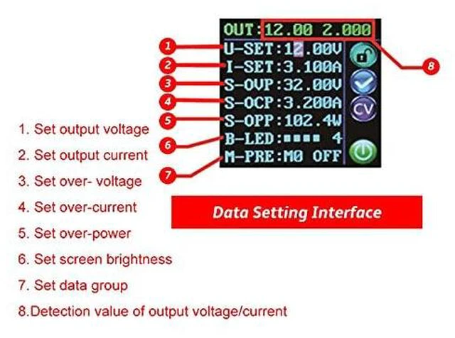Alt view image 6 of 6 - Power Module + Converter Display Module Walfront Digital Programmable Converter LCD Display Constant Voltage Current Converter(DPS5020)