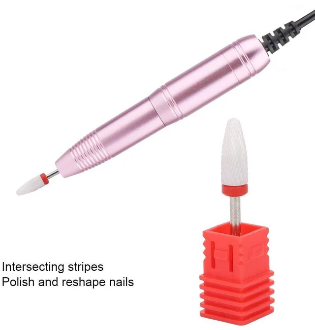 Alt view image 5 of 6 - CERAMIC NAIL DRILL BIT CORN HEAD 0.09IN SHANK FINE GRINDING FOR CUTICLE REMOVER MANICURE POLISHING ACRYLIC GEL NAILS