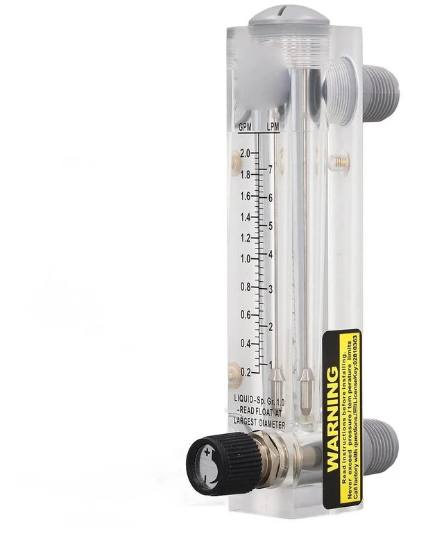 Main image of Walfront 0.22GPM Panel Type Water Meter Adjustable Liquid Flowmeter 1/2in Male Thread 1/4in Female Thread