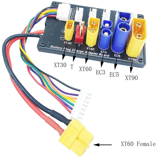 Alt view image 2 of 6 - Parallel Charging Board for Lipo Battery 6S Battery Balance Charger Board EC3 EC5 T Plug Expansion Charger Adapter for Most Chargers IMAX B8 A6