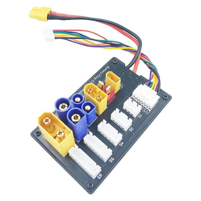 Alt view image 3 of 6 - Parallel Charging Board for Lipo Battery 6S Battery Balance Charger Board EC3 EC5 T Plug Expansion Charger Adapter for Most Chargers IMAX B8 A6