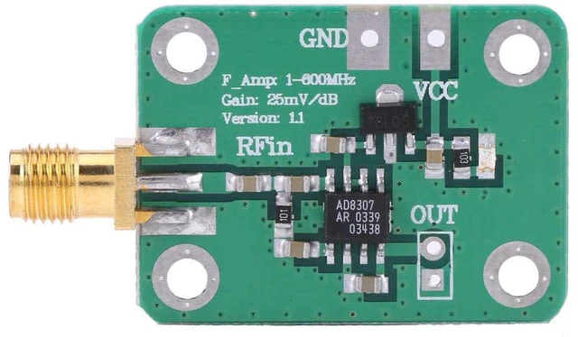 Main image of 1-600MHz RF Signal Power Meter Logarithmic Detector -74dBm to 18dBm Radio Frequency Detection