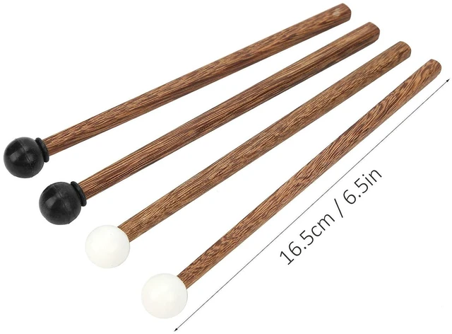 Alt view image 3 of 6 - 4Pcs Steel Tongue Drum Mallets Glockenspiel Sticks Drum Stick Mallet Rubber Head 16.5cm / 6.5in Children's Rubber Drumsticks Percussion Sticks Percussion Instrument Parts