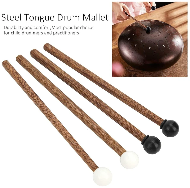 Alt view image 4 of 6 - 4Pcs Steel Tongue Drum Mallets Glockenspiel Sticks Drum Stick Mallet Rubber Head 16.5cm / 6.5in Children's Rubber Drumsticks Percussion Sticks Percussion Instrument Parts