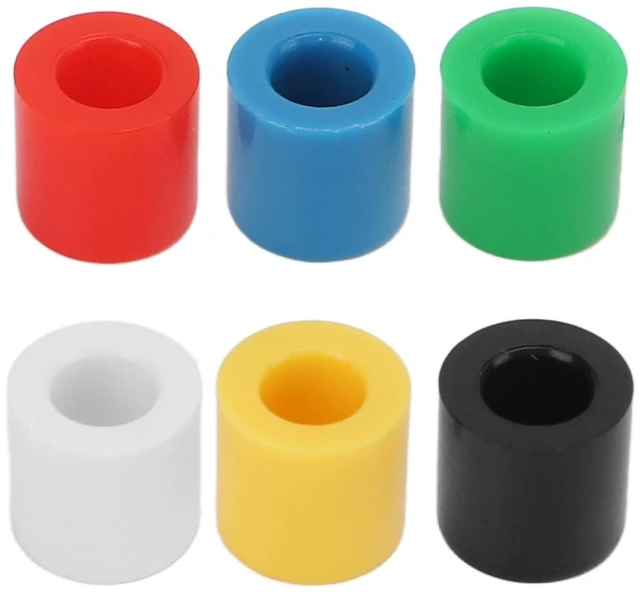 Alt view image 6 of 6 - 180 Pcs Tactile Push Button Switch ABS Plastic 6 Colors Push Button Cover Replacement for Breadboard