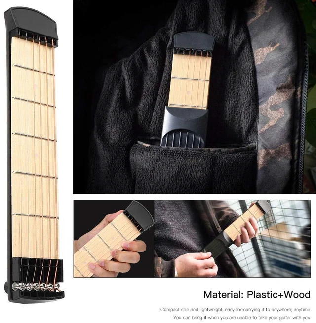 Alt view image 5 of 6 - 6 Fret Pocket Guitar Trainer Left Hand Neck Portable Guitar Chord Tool for Beginners Guitarist Training