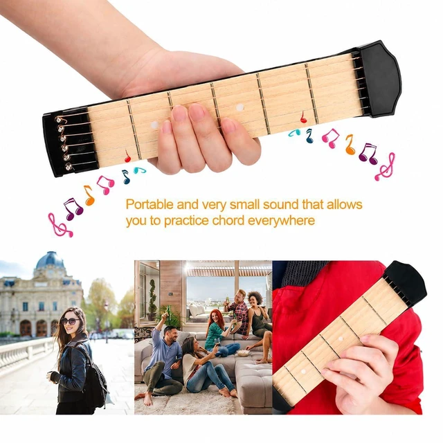 Alt view image 6 of 6 - 6 Fret Pocket Guitar Trainer Left Hand Neck Portable Guitar Chord Tool for Beginners Guitarist Training