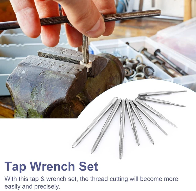 Alt view image 4 of 6 - Walfront 30Pcs/Set Metric Tap Dies Set Screw Threading Tapping Hand Tools Kit with Adjustable Wrench M1 M1.1 M1.2 M1.4 M1.6, M1.8 M2.0 M2.2 M2.5