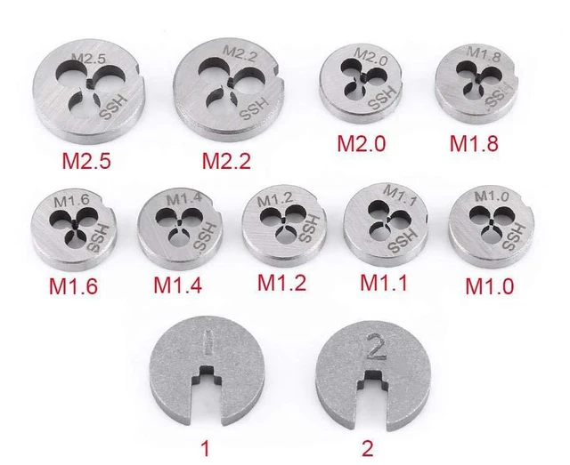 Alt view image 2 of 6 - Walfront 30Pcs/Set Metric Tap Dies Set Screw Threading Tapping Hand Tools Kit with Adjustable Wrench M1 M1.1 M1.2 M1.4 M1.6, M1.8 M2.0 M2.2 M2.5