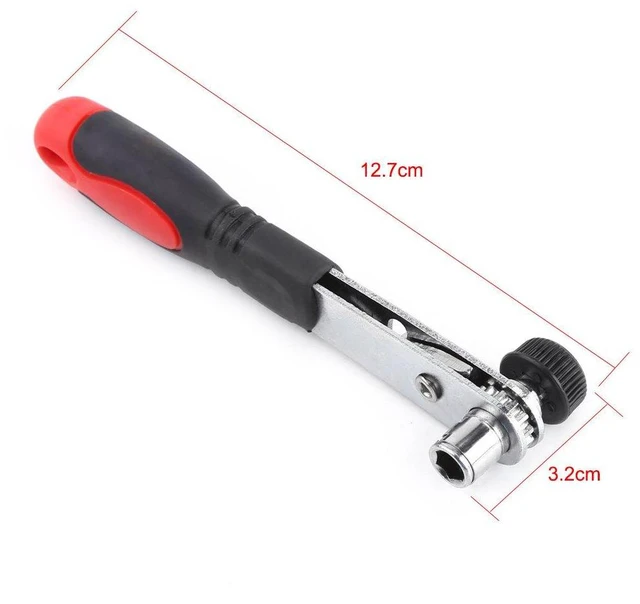 Alt view image 2 of 6 - Walfront 1/4" Ratchet Handle Screwdriver - Multi-bit Ratcheting Wrench with Interchangeable Driver Bits and Hex Socket Set for Home Garage DIY (Red+Black)