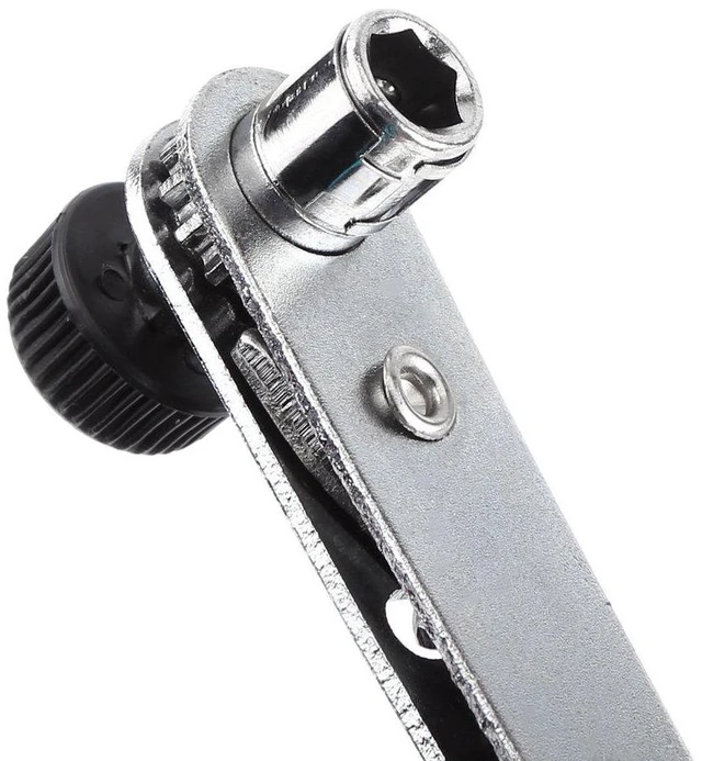 Alt view image 3 of 6 - Walfront 1/4" Ratchet Handle Screwdriver - Multi-bit Ratcheting Wrench with Interchangeable Driver Bits and Hex Socket Set for Home Garage DIY (Red+Black)