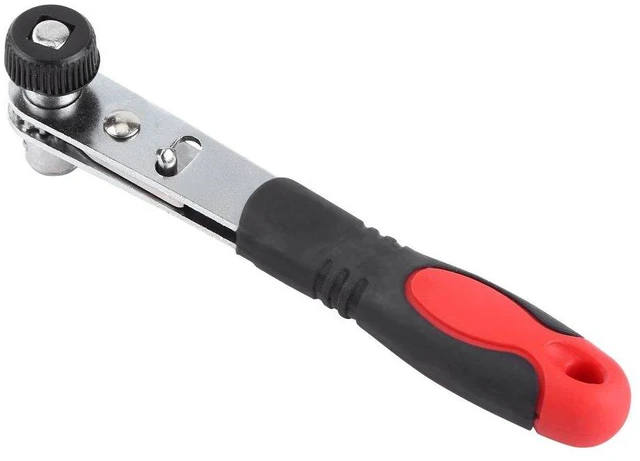Main image of Walfront 1/4" Ratchet Handle Screwdriver - Multi-bit Ratcheting Wrench with Interchangeable Driver Bits and Hex Socket Set for Home Garage DIY (Red+Black)