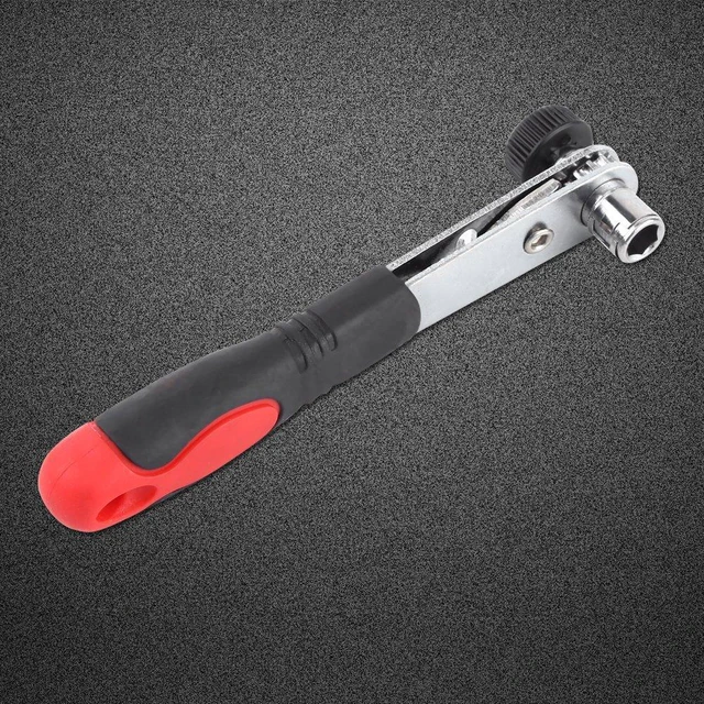 Alt view image 6 of 6 - Walfront 1/4" Ratchet Handle Screwdriver - Multi-bit Ratcheting Wrench with Interchangeable Driver Bits and Hex Socket Set for Home Garage DIY (Red+Black)
