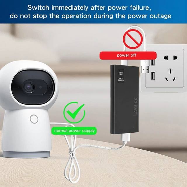 Alt view image 4 of 6 - 4050mAh Mini UPS, Battery Backup Uninterruptible Power Supply 3A Output