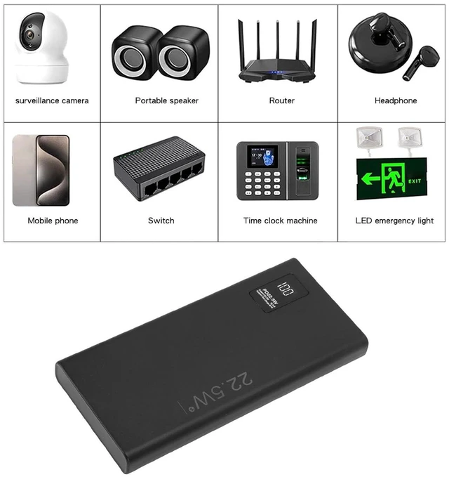 Alt view image 6 of 6 - 4050mAh Mini UPS, Battery Backup Uninterruptible Power Supply 3A Output