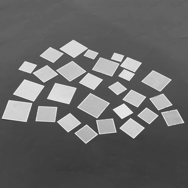 Alt view image 2 of 6 - BGA Reballing Stencil BGA Universal Repair Steel Mesh Stencil Set 27Pcs for Desktop Laptop Chip Repair (27Pcs/Set)