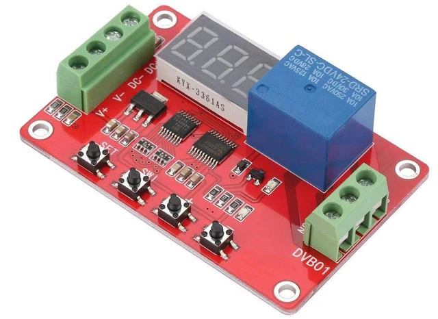 Main image of 12V/24V DVB01 Digital Voltage Comparator Module Red Discharge Voltage Measurement Overvoltage Undervoltage Overload Module(24V)