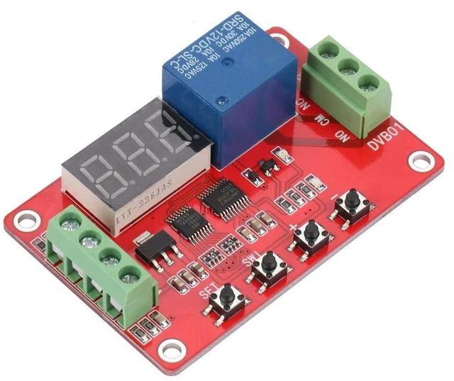 Alt view image 5 of 6 - 12V/24V Digital Voltage Comparator DVB01 Voltage Comparator Module Red Discharge Voltage Measurement Overvoltage Undervoltage Overload Module(12V)