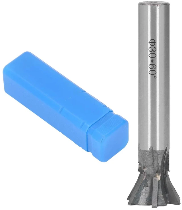Main image of Dovetail Cutter 30mm 60 Degree Dovetail Cutter 6 Flute Carbide Slotting Milling Cutter Metalworking End Mill with Straight Shank 30mm / 1.2in